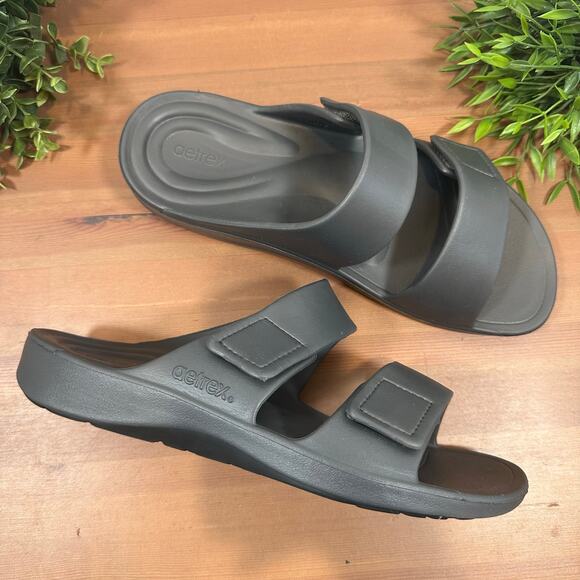 Aetrex Other - Aetrex Men's Milos Orthotic Slides Sandals Gray Size 12
